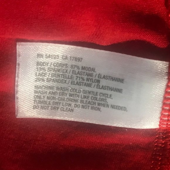 Gap Body Medium Women's Red Cami Tank Sheer Lace Cups Stretchy - Picture 7 of 11